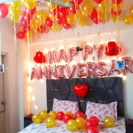 Surprise Anniversary Bedroom Decoration