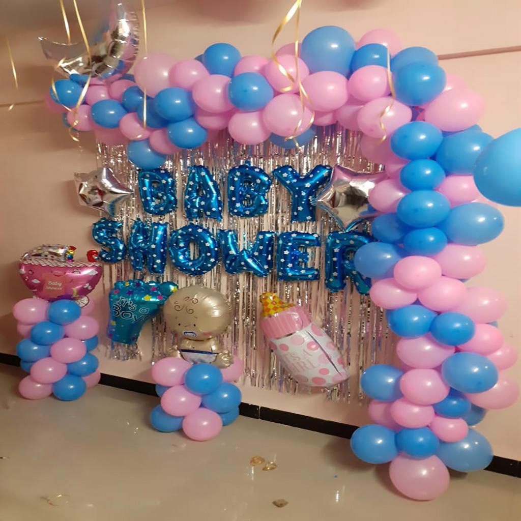 Pastel Pink and Blue Theme Baby Shower Decor in Delhi NCR