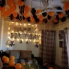 Black and Orange Balloon Decor