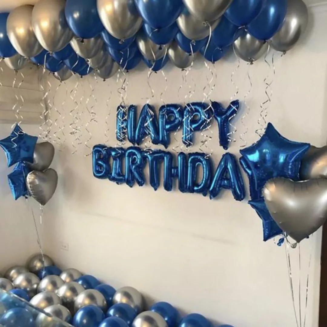Simple Chrome Balloon Decoration Party Dost