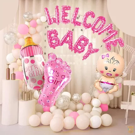 Baby Girl Welcome Hall Decoration
