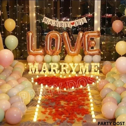 Love Marriage Proposal Decor