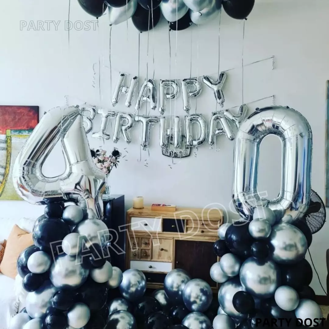Simple 40th Birthday Decor - Party Dost