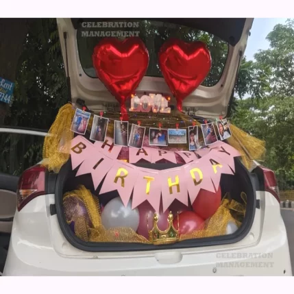 Luxury Birthday Decoration in Car
